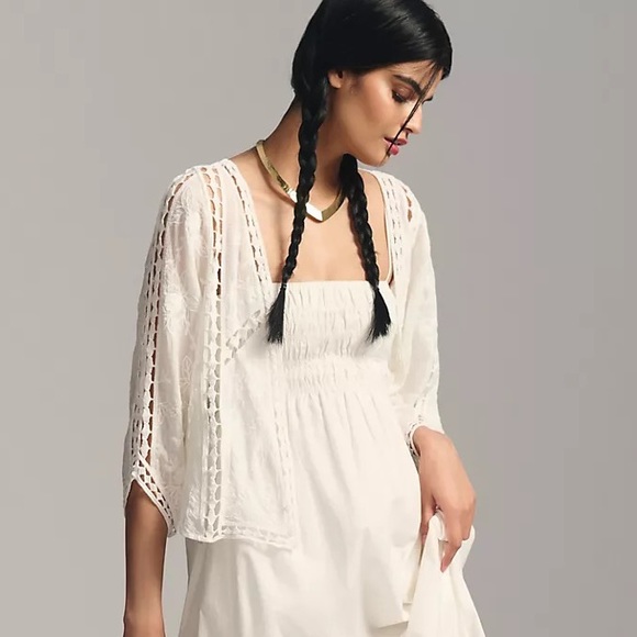 ANTHRO LACE-INSET KIMONO  (O/S) - Picture 5 of 5